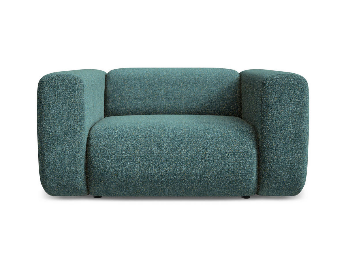 SESSEL Strukturstoff Stoff Blau - Blau/Petrol, Kunststoff/Textil (137/70/89cm) - Makamii