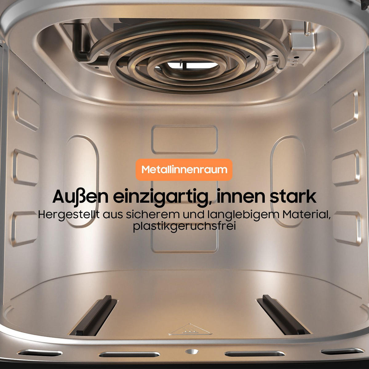 HEISSLUFTFRITTEUSE 6.5L - Schwarz, Metall (33/35/27cm) - Aimax