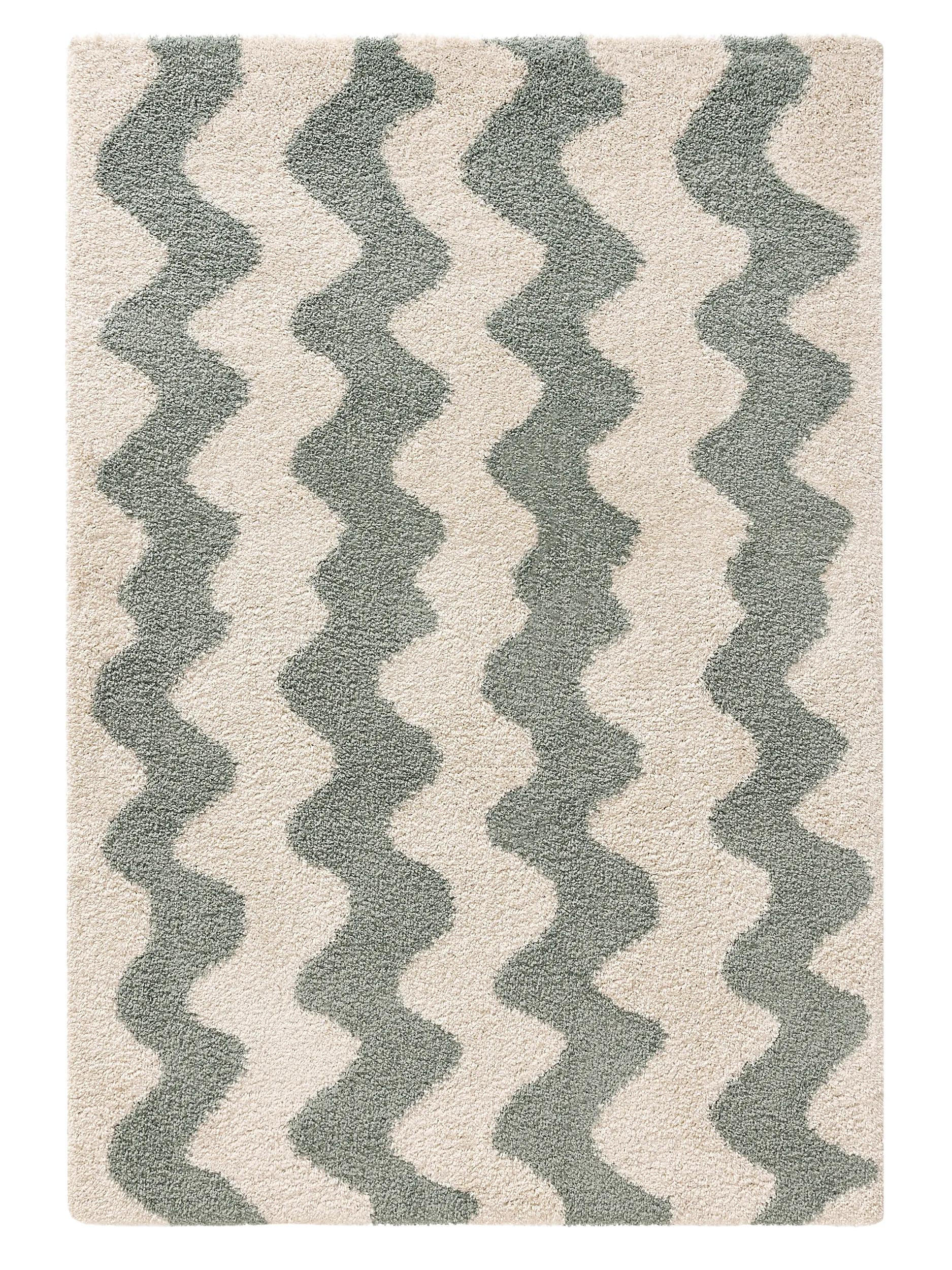 HOCHFLORTEPPICH Louise Grün 140/200 cm - Grün, Kunststoff/Textil (140/200cm) - benuta