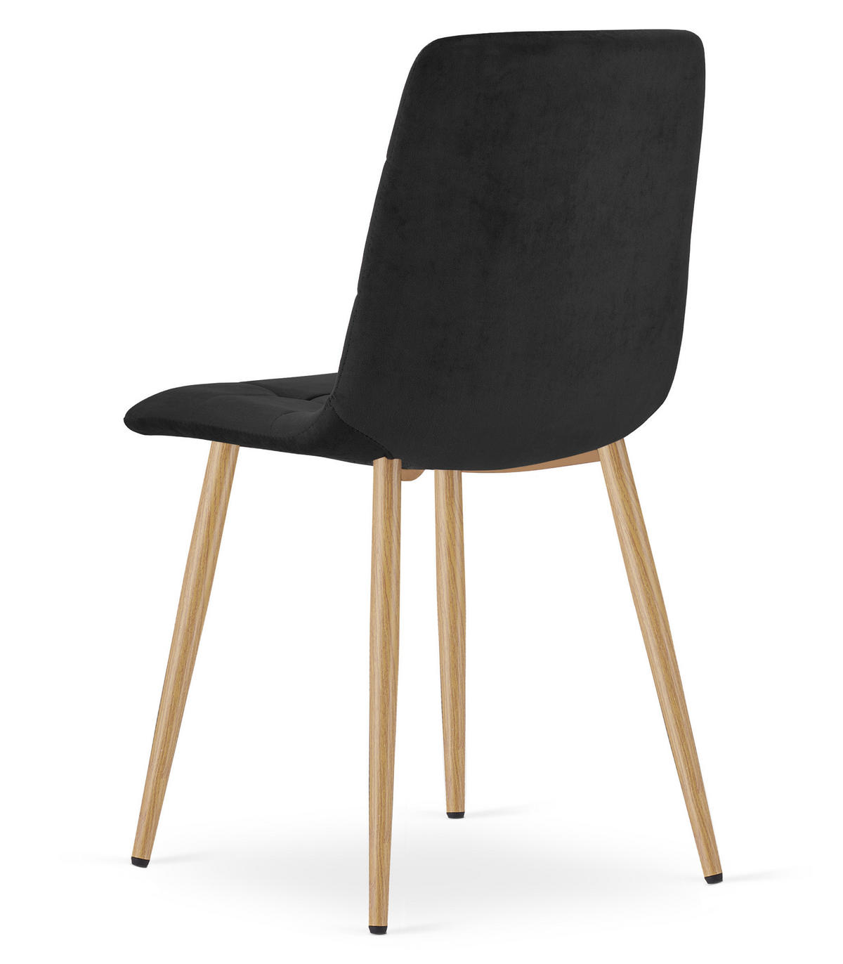 ESSZIMMERSTUHL PYRA schwarzer Sitz, Beine in Holzfarbe - Eichefarben/Schwarz, Textil (45/87/50.5cm) - Valora