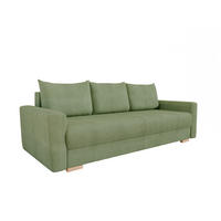 3-SITZER-SCHLAFSOFA ELMA mit Bettfunktion, grün - Grün, Holz (92.5/79/230cm) - Panda Möbel
