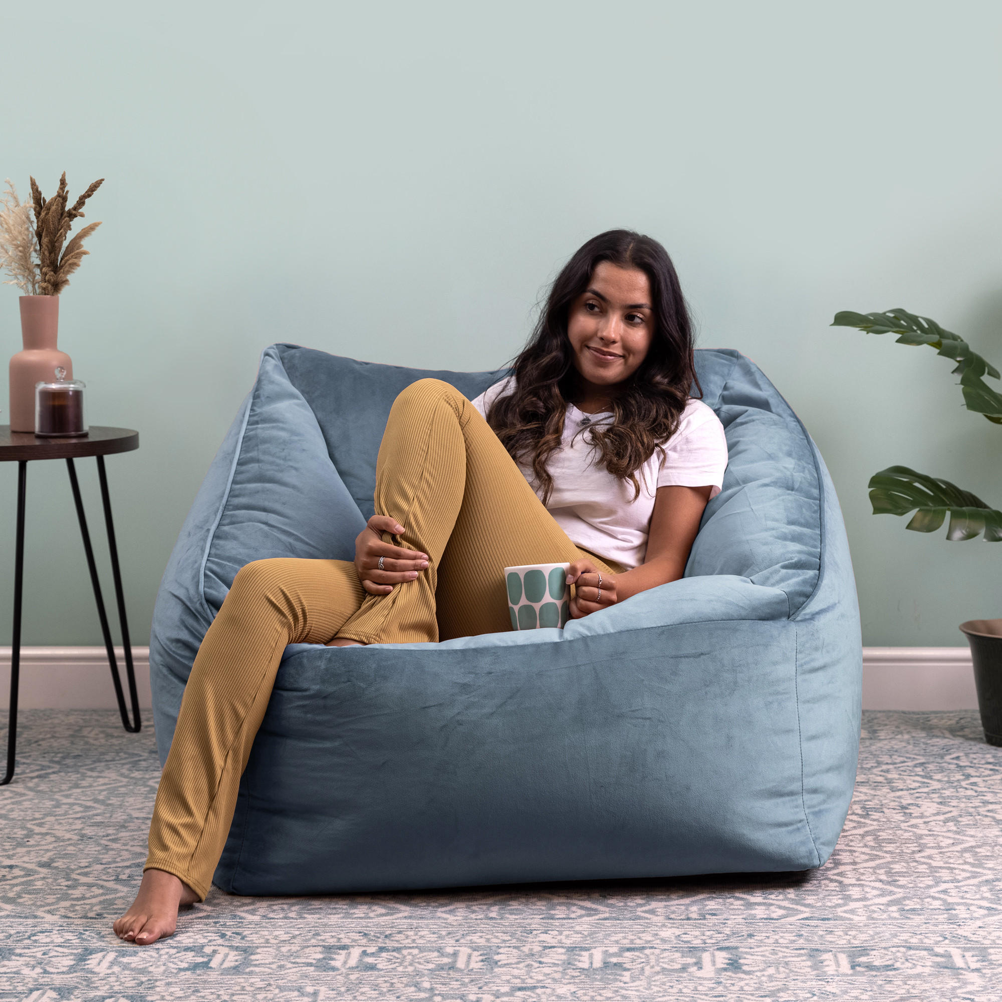SITZSACK Sessel Natalia - Hellblau, Textil (97/73/84cm) - icon