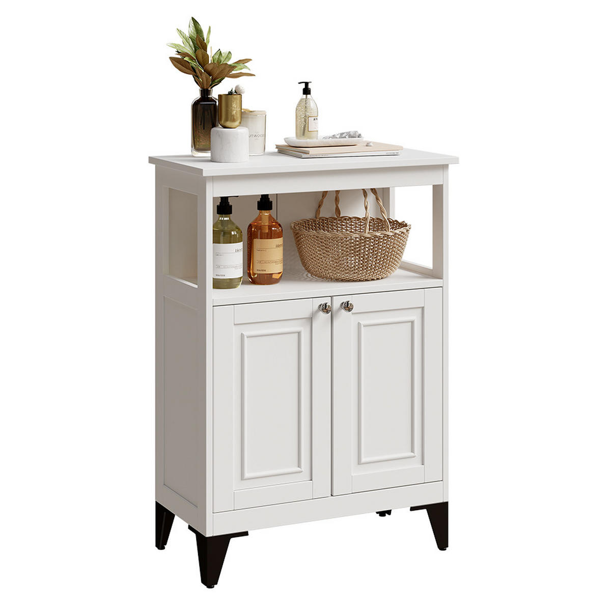 MIDISCHRANK Vanity Weiß 60 x 85 cm - Weiß, Holzwerkstoff (60/85/30cm) - Vicco