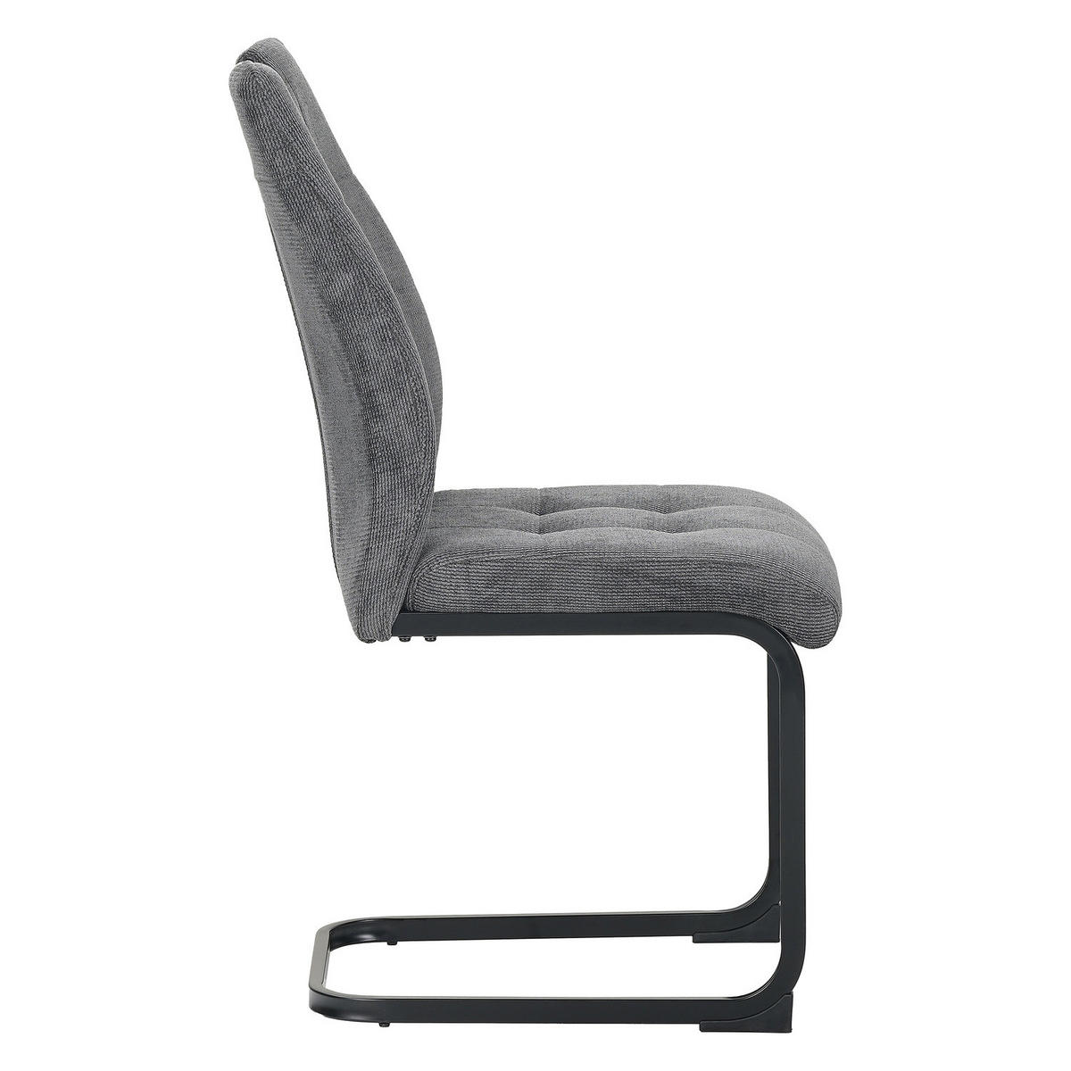 FREISCHWINGER - 4er-Set - Schwarz/Grau, Textil/Metall (44/96/59cm) - home24