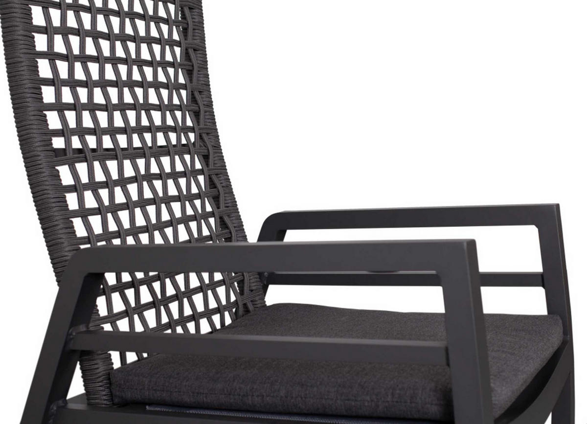 GARTENSTUHL Lucena - Grau, Metall (78/122/62cm) - Mr. Deko