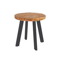 ESSTISCH ADELINA - Beige/Schwarz, Holz/Metall (100/100/78cm) - SAM