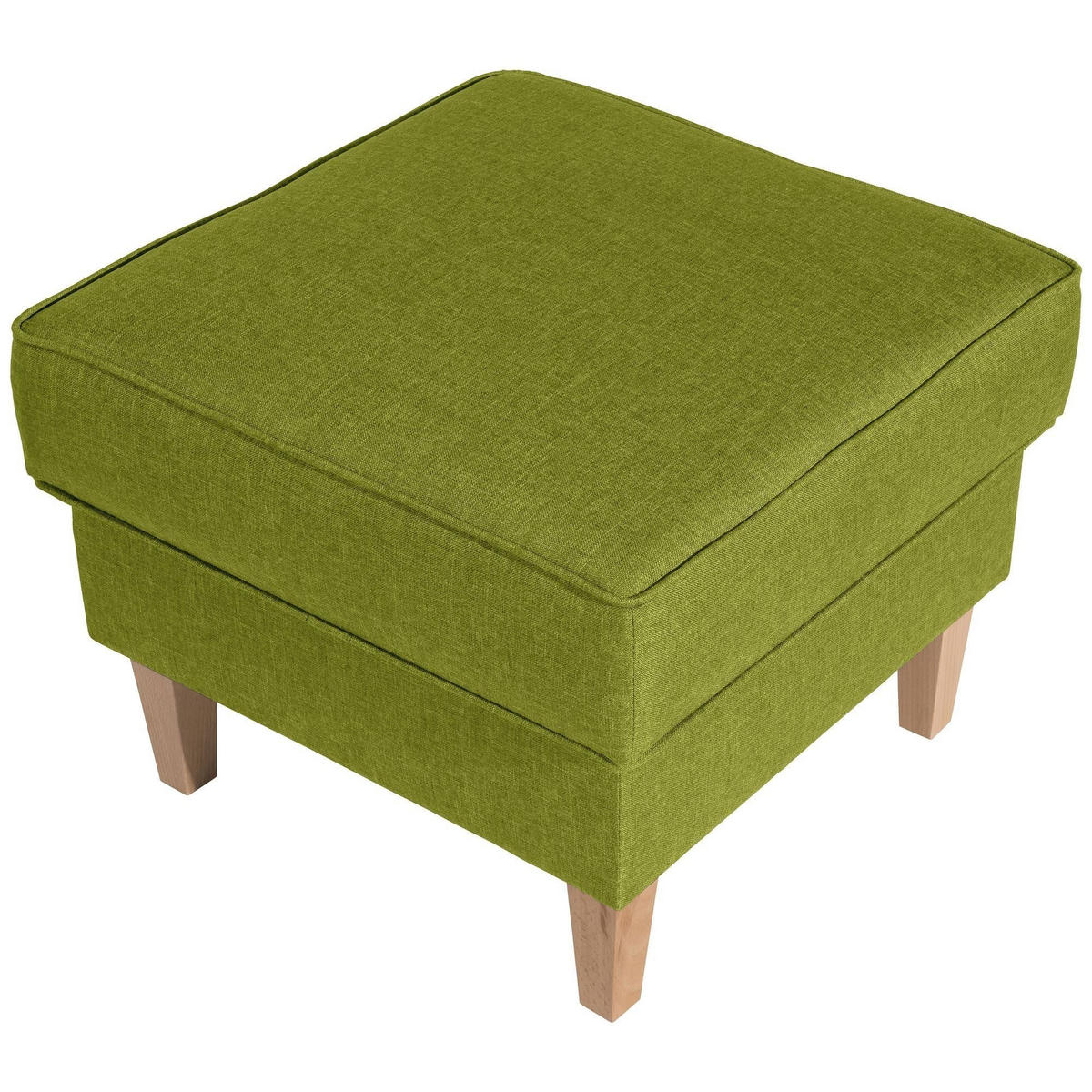 HOCKER Karlen Bezug Flachgewebe Buche natur / apfel - Buchefarben/Grün, Kunststoff (53/45/53cm) - 58aufmkessel