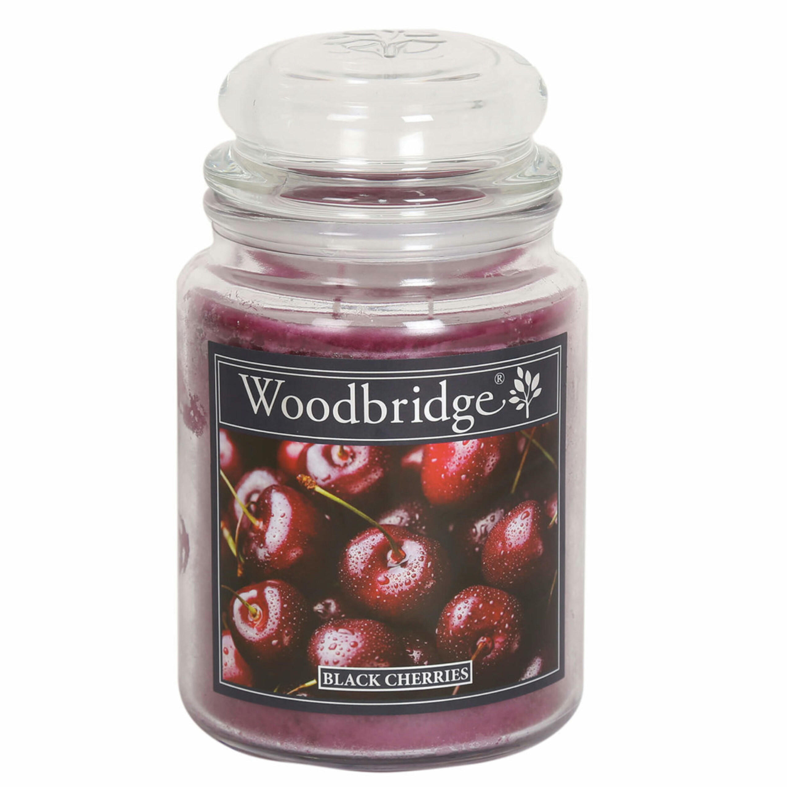DUFTKERZE Woodbridge - Lila, Naturmaterialien/Glas (17cm)