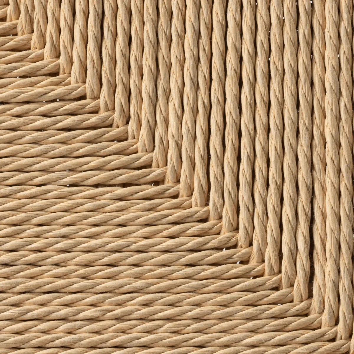 SITZBANK 110/35/47 cm Rattan / Eiche Schwarz - Beige/Schwarz, Holz/Papier (110/47/35cm) - Furnhouse