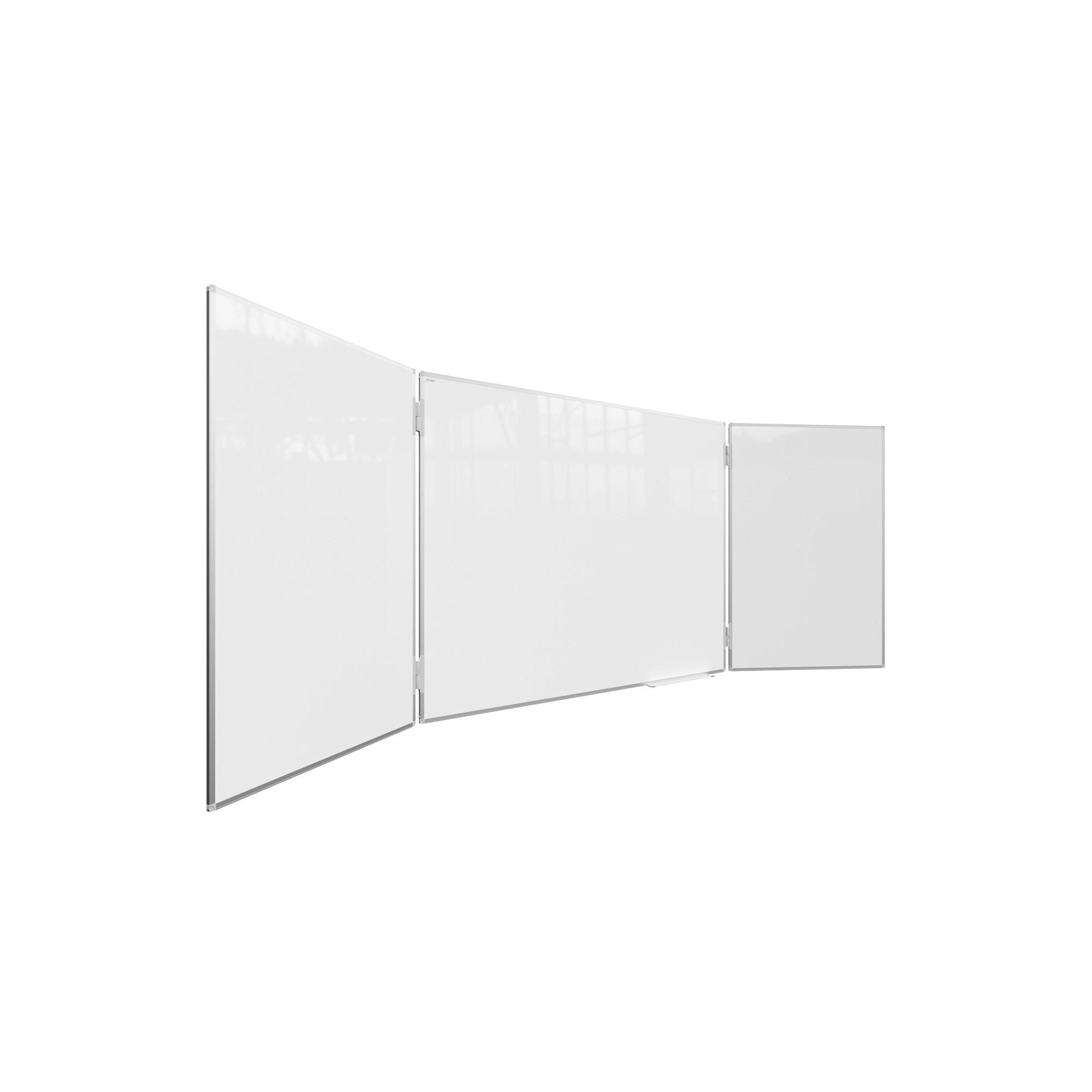 MAGNETISCHES Whiteboard Klapptafel 5-flächig 100x200//400cm - Weiß, Metall (100/400/1.3cm) - ALLboards