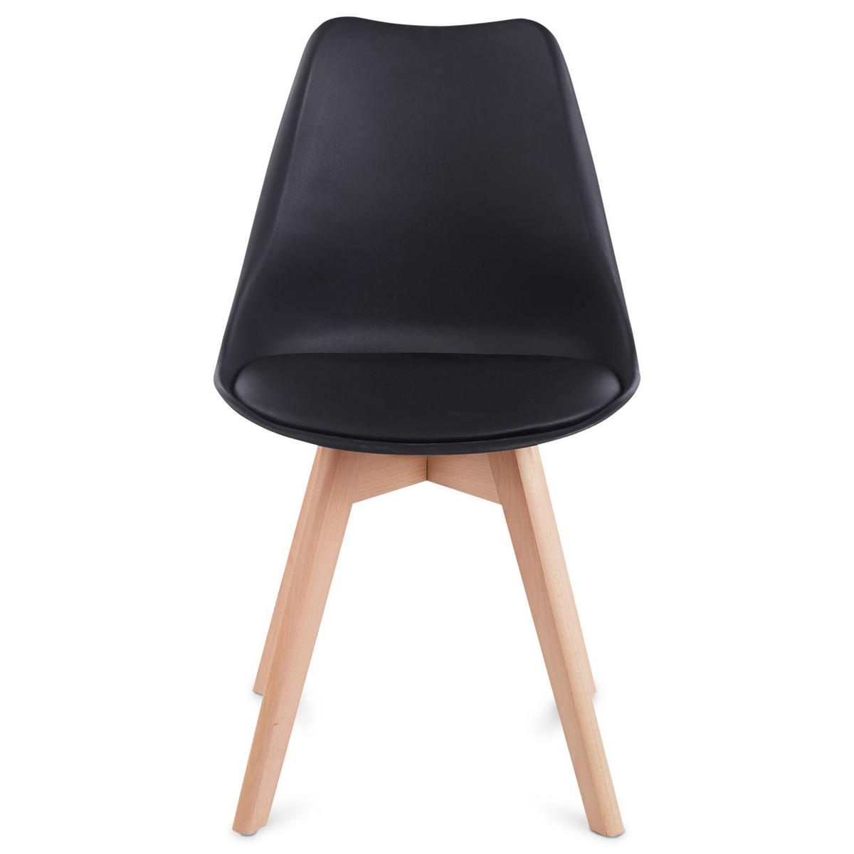 ESSZIMMERSTUHL ABBY 4er-Set schwarz - Schwarz, Textil (49/82/53cm) - IDIMEX