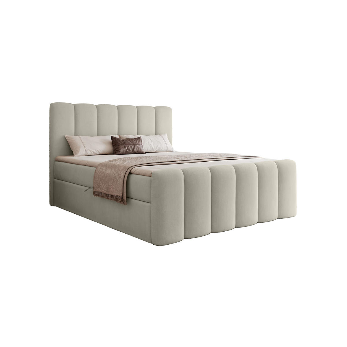 BOXBETT Perrone 200x200 cm, Beige - Beige, Textil (200/200cm) - Fedve