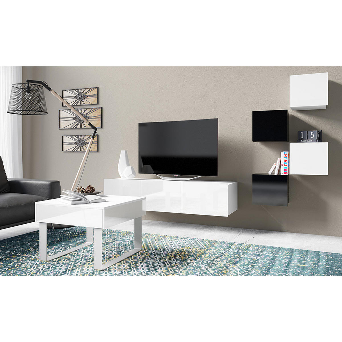 REGAL Cairns-132 - Schwarz, Holzwerkstoff (34/34/32cm) - Lomado