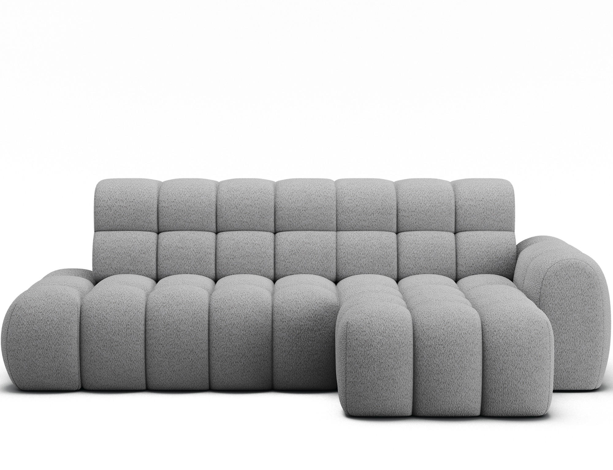 ECKSOFA Lorveno R - Hellgrau (Royal 04) - Hellgrau, Holzwerkstoff (283/165cm) - Möblo