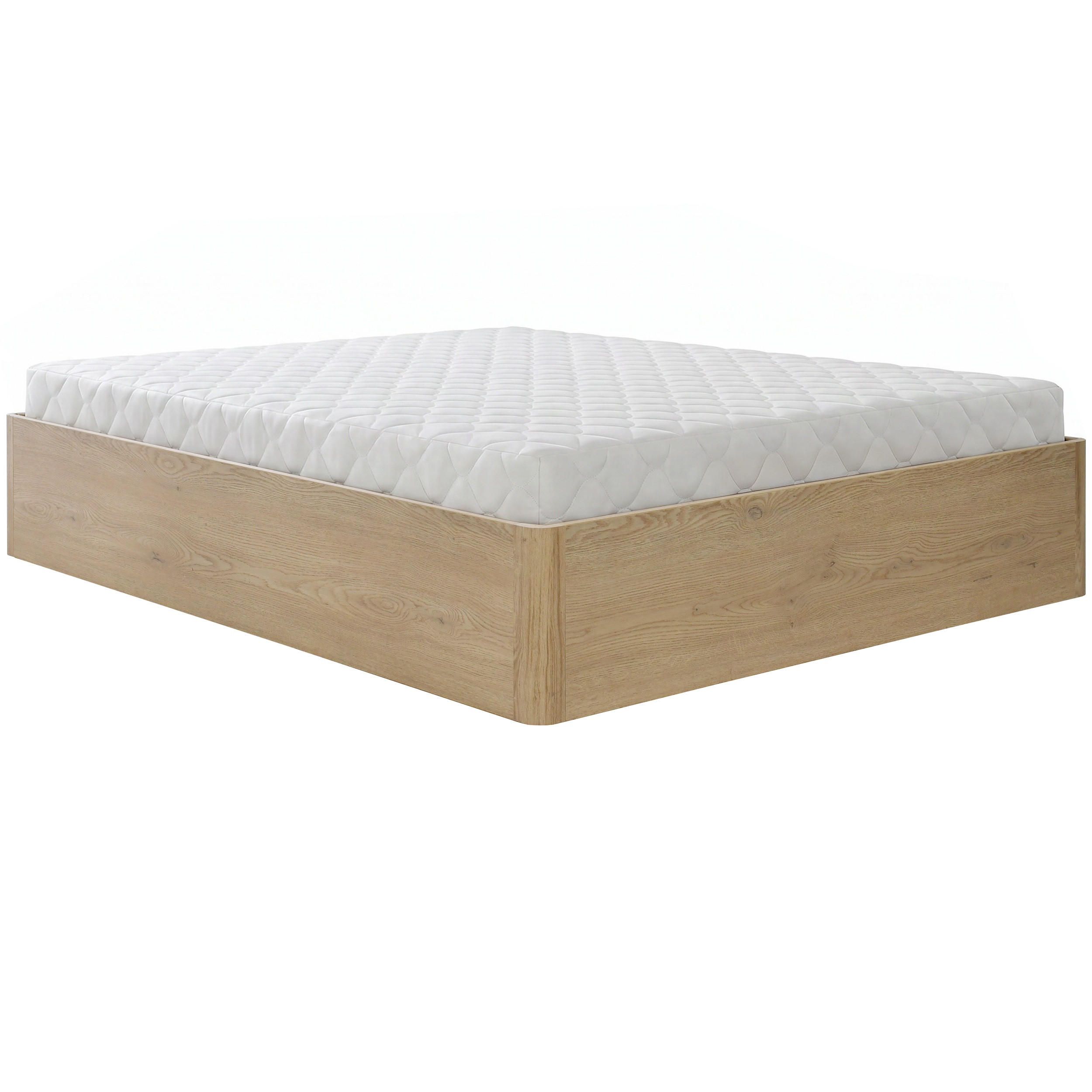BETT Sara mit Bettkasten und Taschenfedernmatratze 26 cm, 180x200, Cremona Eiche - Eichefarben, Holzwerkstoff (180/200cm) - Beautysofa