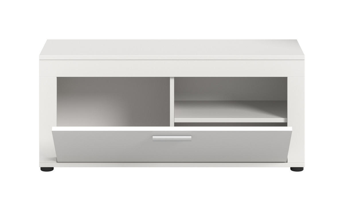 SITZBANK Milo (B/H/T: ca. 100/44/35 cm) in weiß/weiß - Weiß, Holzwerkstoff (100/44/35cm)