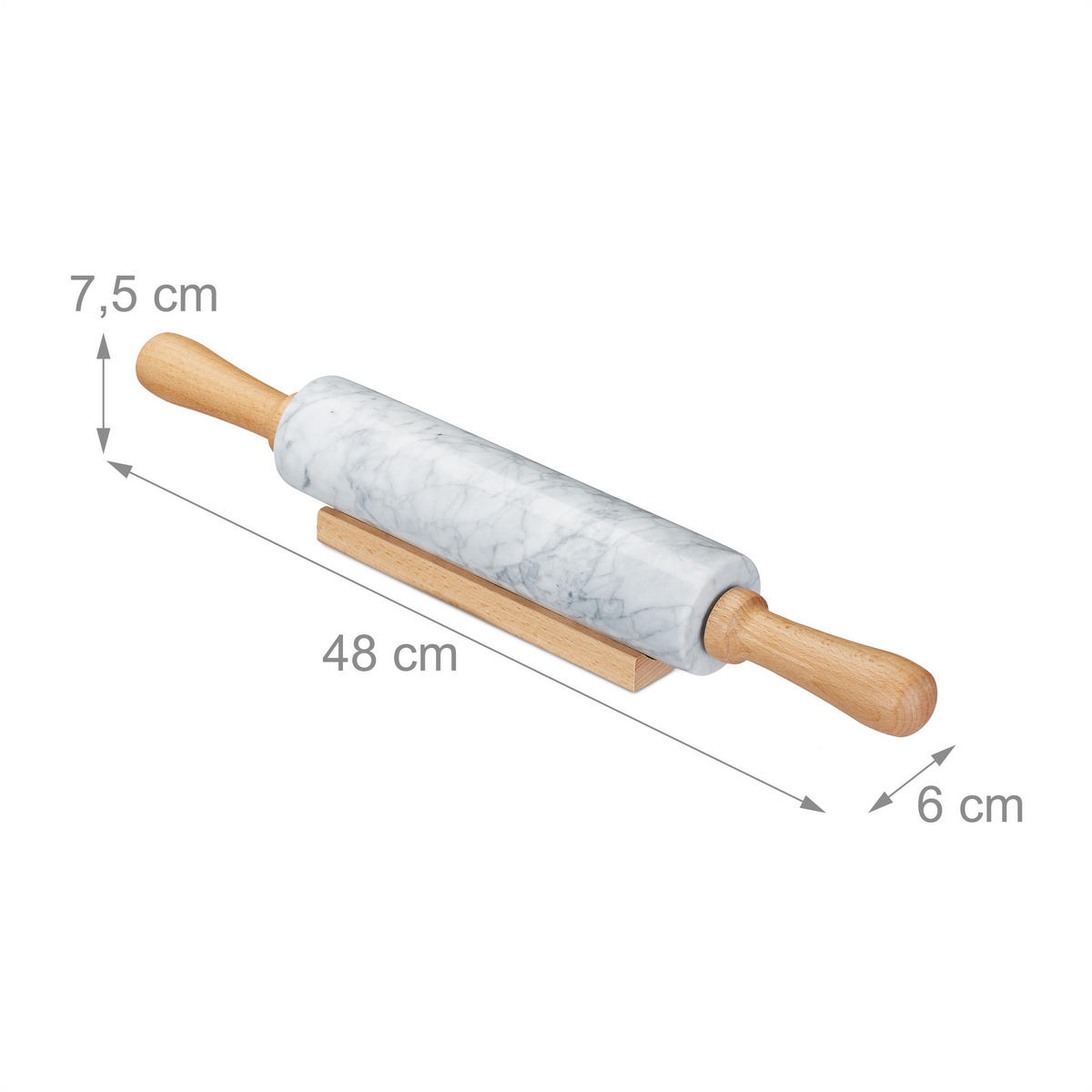 NUDELHOLZ - Multicolor, Holz/Stein (6cm) - Relaxdays