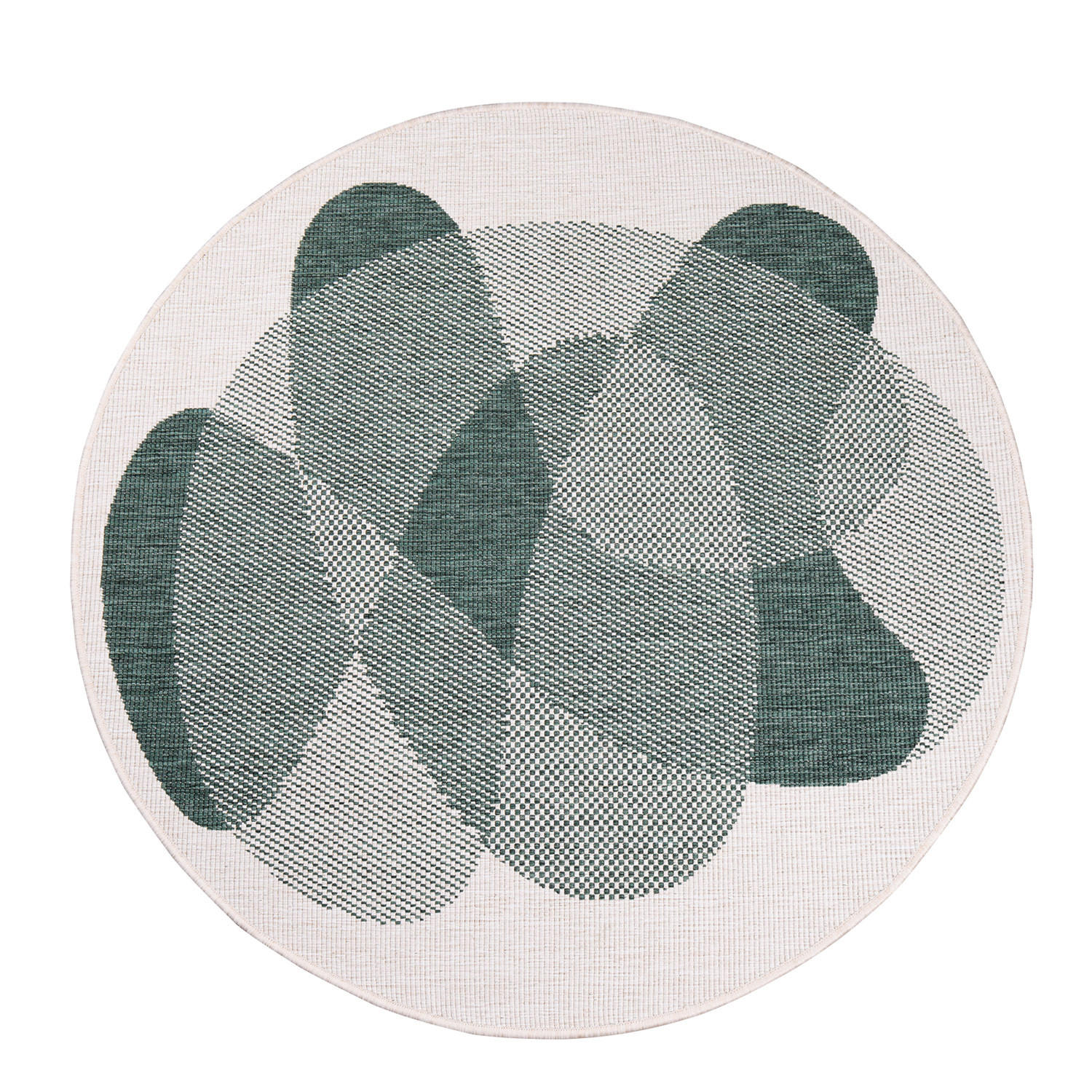 OUTDOOR-TEPPICH DuoRug 5835 Grün 160x160 cm - Grün, Textil (160/160cm) - carpet city