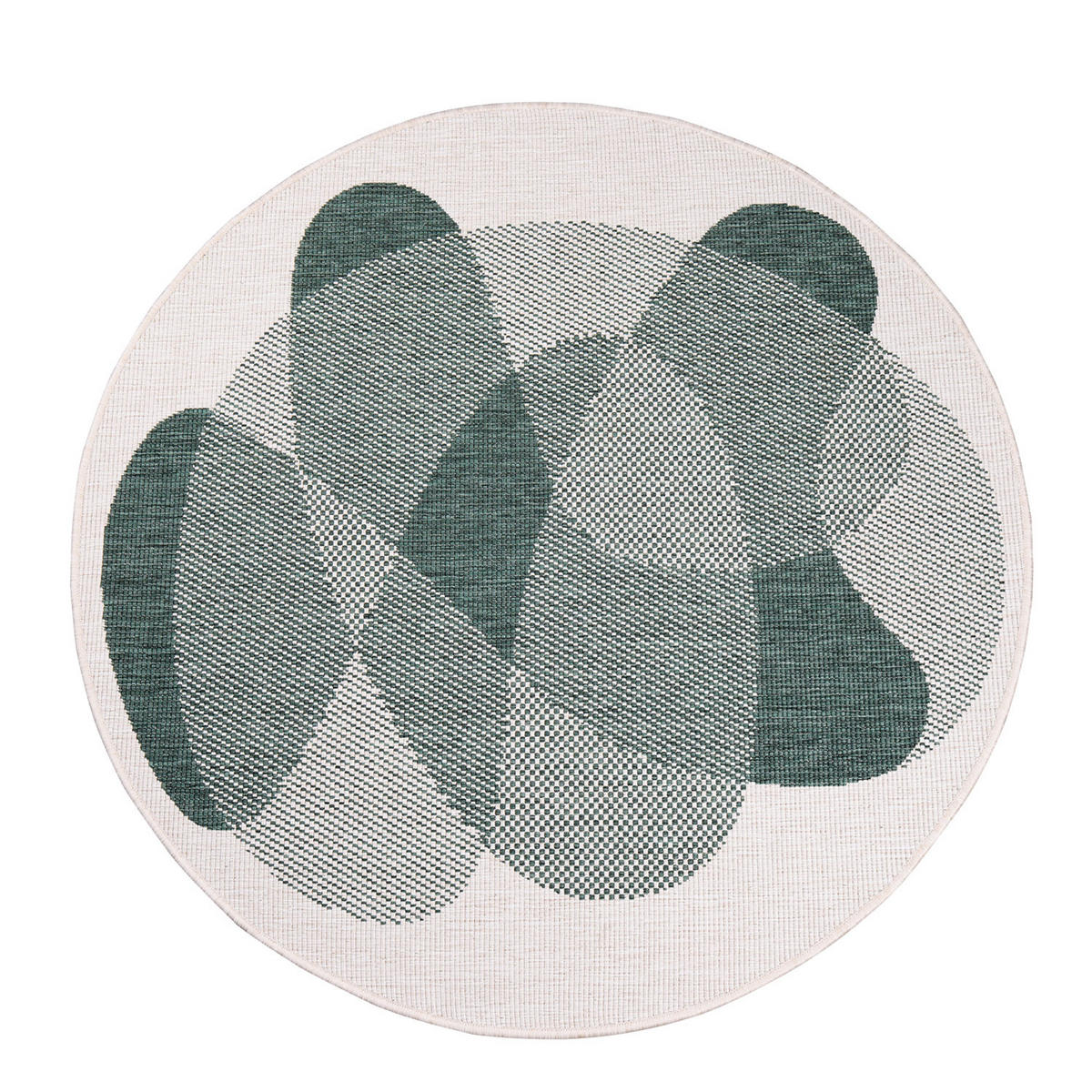 OUTDOOR-TEPPICH DuoRug 5835 Grün 160x160 cm - Grün, Textil (160/160cm) - carpet city