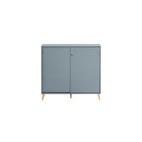 AKTENSCHRANK Jaguar Large 92,6x100x41 cm 2 Fächern & 2 abschließbare Schiebetüren Blau - Blau, Holz (100/92.6/41cm) - PROREGAL