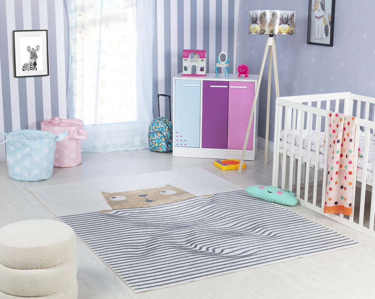 KINDERTEPPICH Maschinenwaschbar 120x170 cm Beige - Beige, Naturmaterialien/Textil (120/170cm) - LIVABLISS