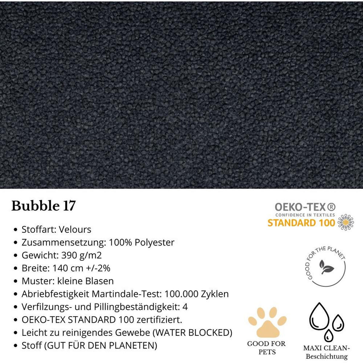 WOHNLANDSCHAFT Fiero U schwarz - Schwarz, Textil (364/87/186cm) - Beautysofa