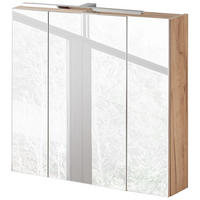 SPIEGELSCHRANK Toskana-56 - Braun, Holzwerkstoff (60/75/16cm) - Lomado