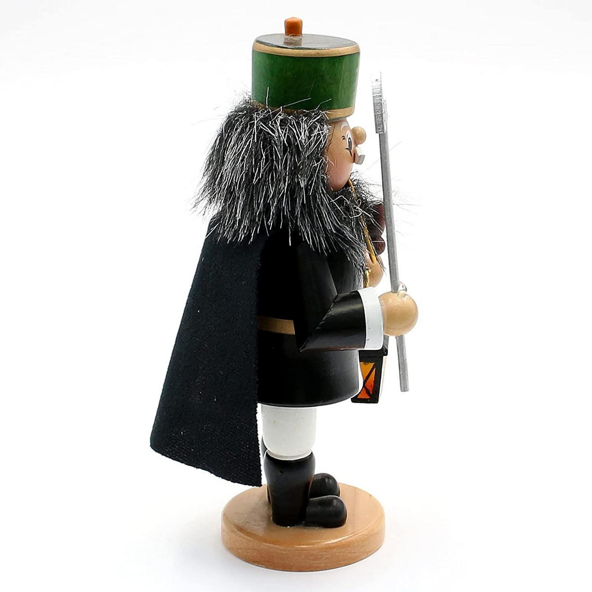 RAUCHFIGUR Bergmann mit Umhang u. Laterne 9/6/17 cm - Schwarz, Holz (6/17/9cm) - Dekoteam24