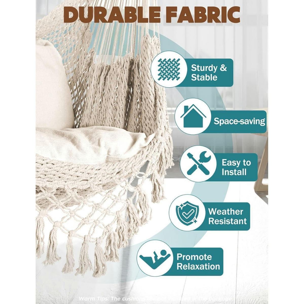 HÄNGESESSEL Baumwolle Weiß 240 x 80 cm - Weiß, Textil (80/1.5/240cm)
