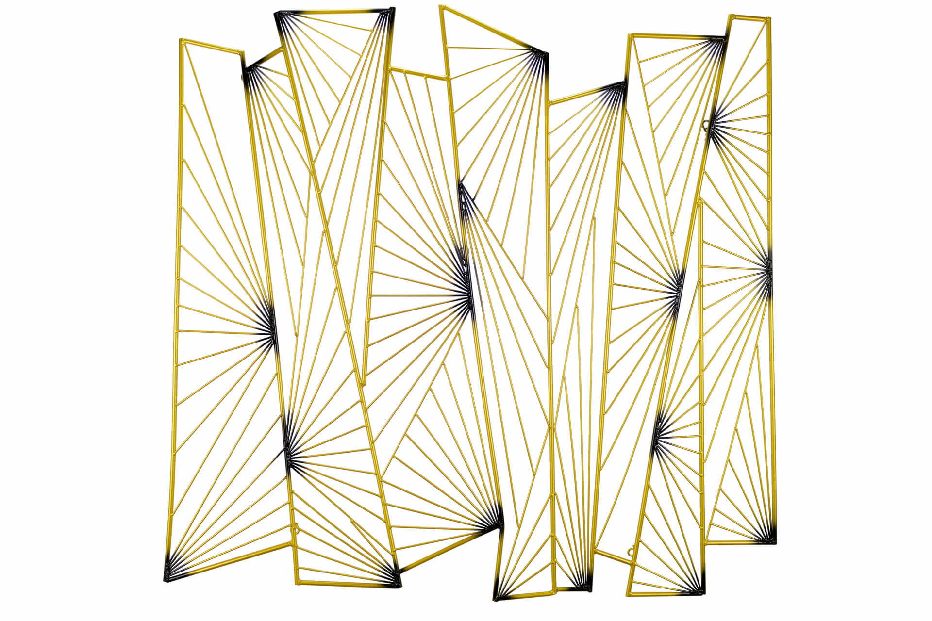 WANDDEKO Gold 100/100 cm - Goldfarben, Metall (6.75/100/3cm) - KUNSTLOFT