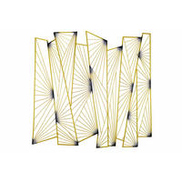 WANDDEKO Gold 100/100 cm - Goldfarben, Metall (6.75/100/3cm) - KUNSTLOFT