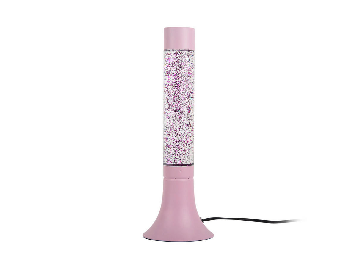 TISCHLAMPE Astro Glitter 13/13/37 cm - Pink, Glas (13/13/37cm) - Leitmotiv