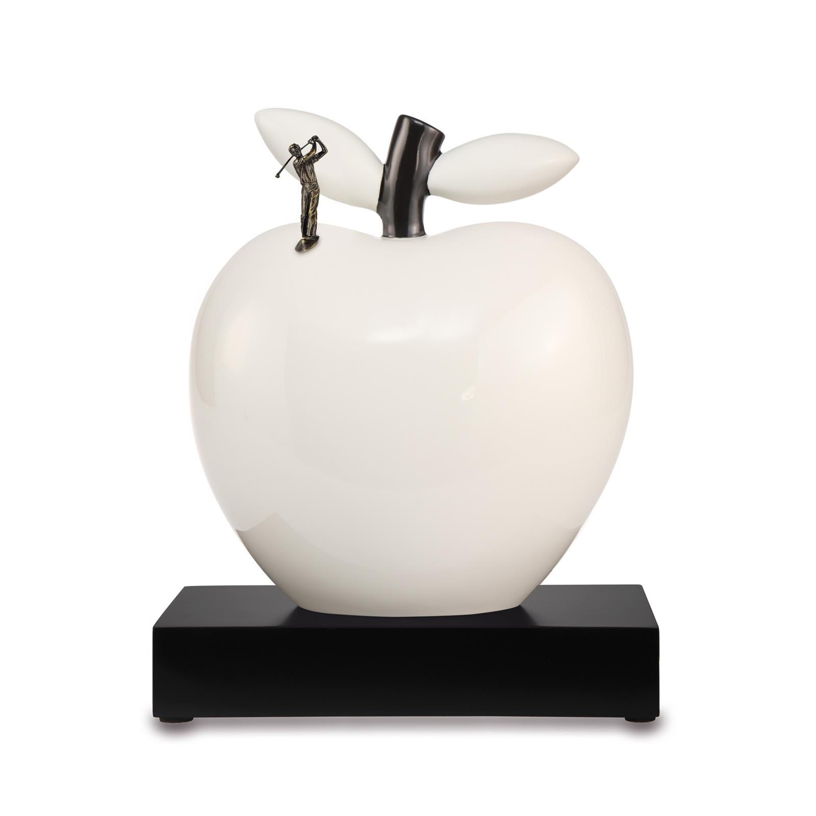 DEKO-OBJEKT APFEL "HOLE IN ONE" Studio 8 Art & Apple weiß 28 cm - Weiß, Keramik (14/28/24.5cm) - Goebel
