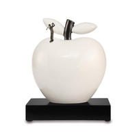 DEKO-OBJEKT APFEL "HOLE IN ONE" Studio 8 Art & Apple weiß 28 cm - Weiß, Keramik (14/28/24.5cm) - Goebel