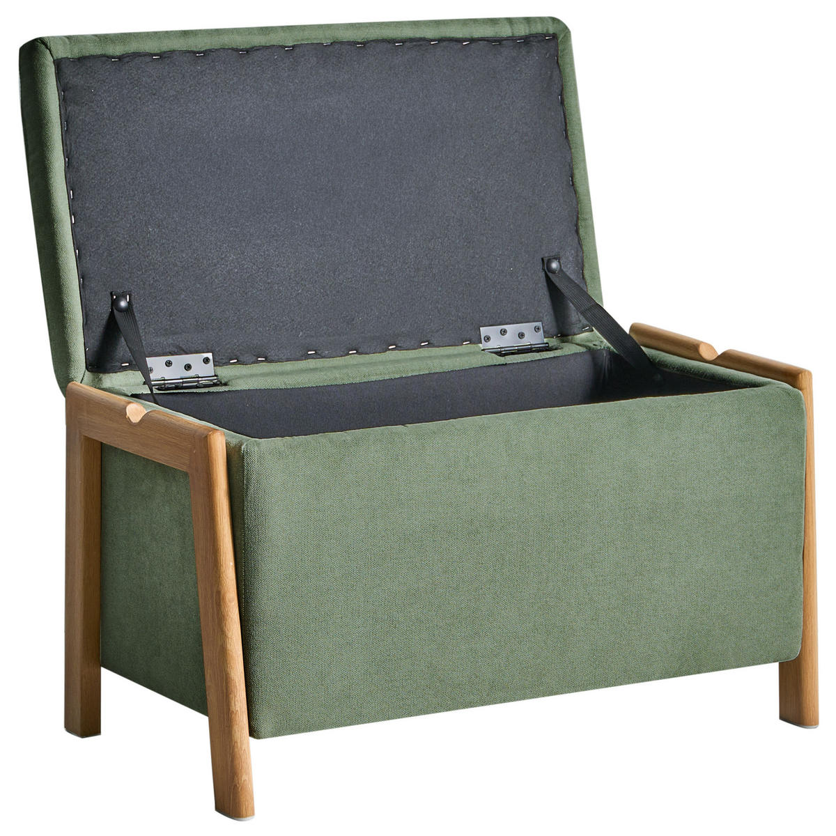 BANCĂ verde Edland - maro/verde, material textil (75/44/43cm) - Beliani