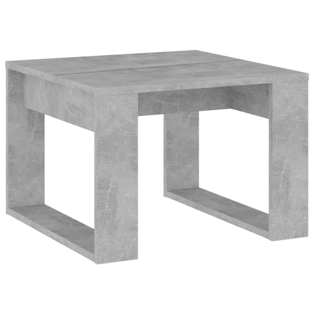 BEISTELLTISCH Moderner 50/50/35 cm aus Holzwerkstoff Betongrau Quadratisch - Hellgrau/Grau, Holz (50/50/35cm) - vidaXL