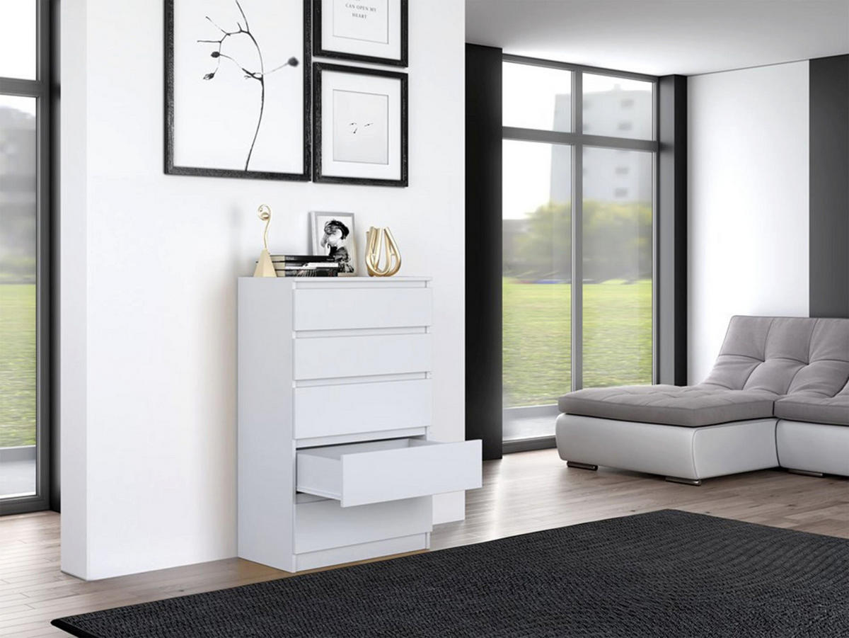 KOMMODE Malwa weiß, ca. 110 x 70 x 40 cm - Weiß, Holzwerkstoff (70/109.5/40cm) - Selsey