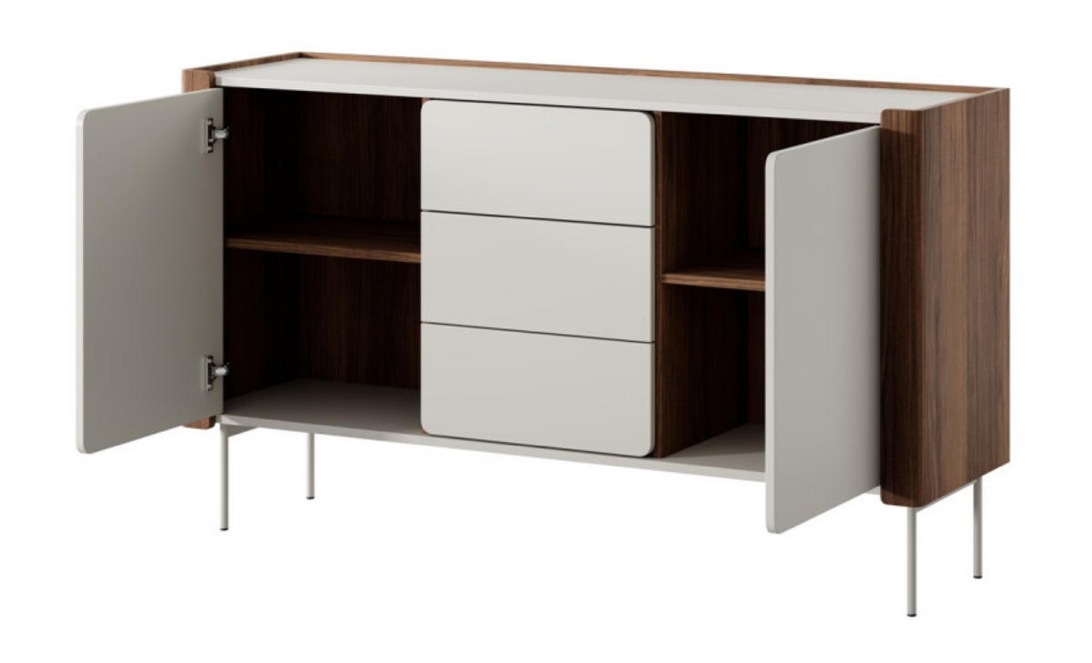 KOMMODE Mehrfarbig Wrapso 141.5x39.5 cm Mit Metallgestell - Multicolor, Holzwerkstoff (141.5/82.5/39.5cm) - Sepro Meble