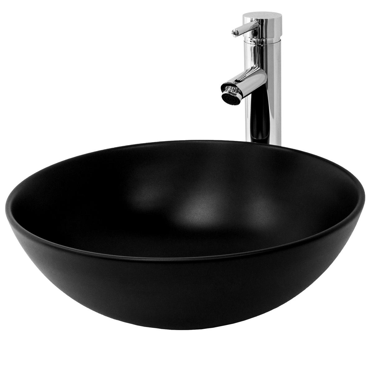 WASCHBECKEN - Schwarz, Keramik (40/14.5/40cm) - ML-DESIGN
