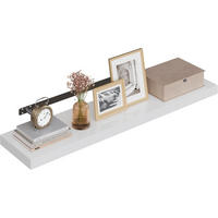 WANDREGAL Freischwebend Weiß 100B x 22,9L x 3,8H - Weiß Hochglanz, Holz (100/3.8/22.9cm) - Woltu