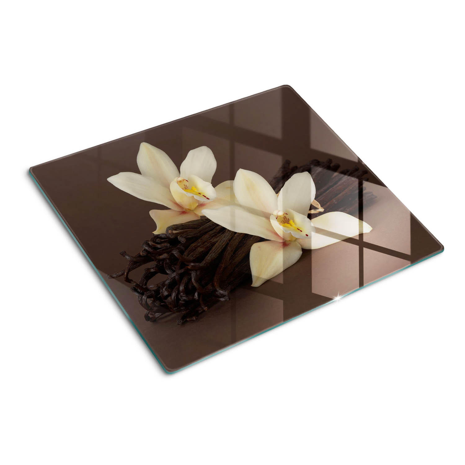 GLASPLATTE 60x52 cm Vanilleschote - Weiß, Glas (60/0.4/52cm) - TULUP