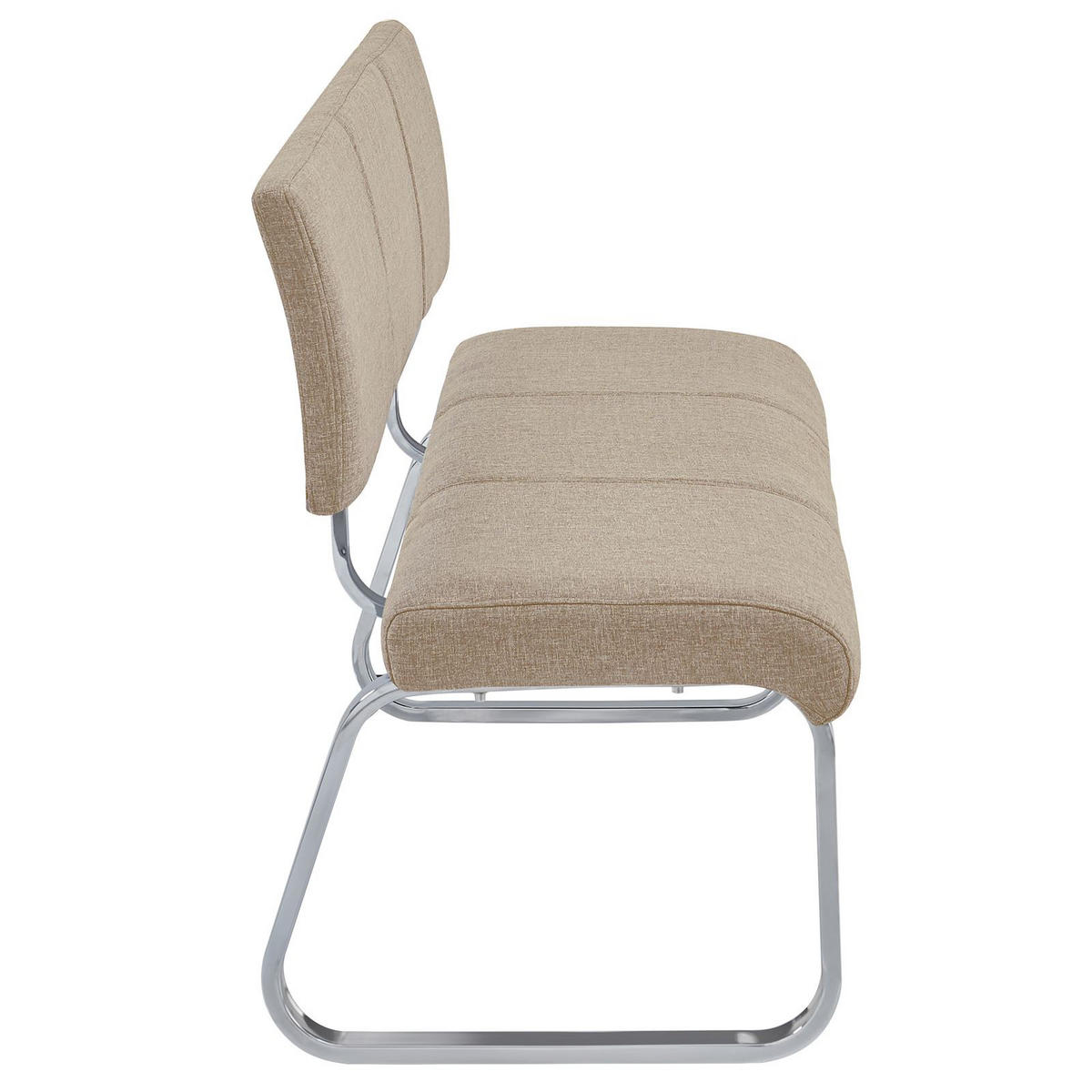 ESSZIMMERBANK VILAS - Beige, Textil/Metall (136/89/59cm) - IDIMEX