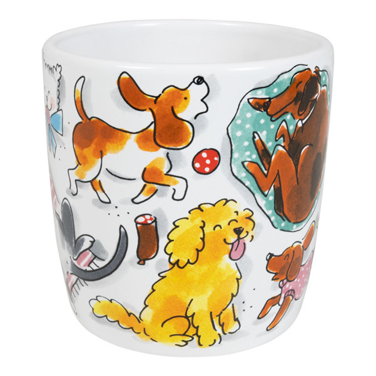 CAPPUCCINO-BECHER Hunde in Bunt - 500 ml - Multicolor, Keramik (0.5L) - Blond Amsterdam