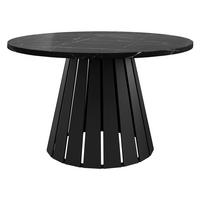 COUCHTISCH Circolo - Schwarz, Holzwerkstoff/Metall (75/75/43cm) - MIRJAN24