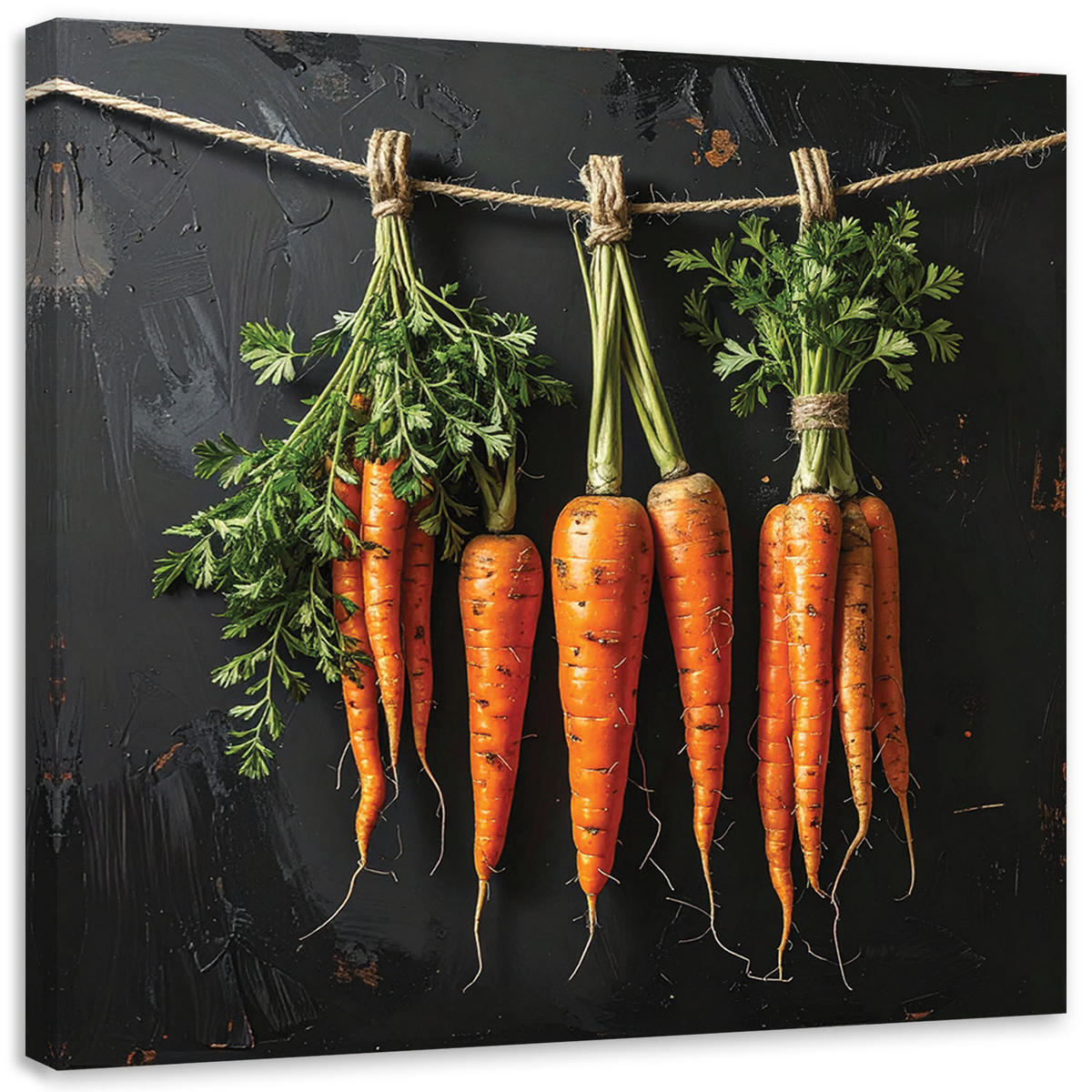 LEINWANDBILD Essen & Trinken 50x50cm - Orange, Textil (50/50cm) - Feeby