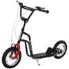 KINDERROLLER Lenker Verstellbar Tretroller mit Luftreifen 12 Zoll Schwarz - Schwarz, Metall (120/58/80cm) - HOMCOM