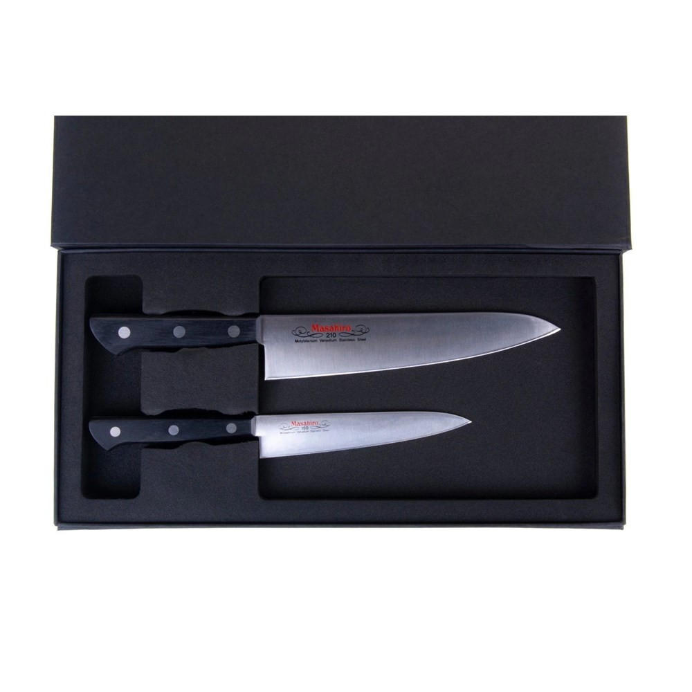 MESSERSET Silber 30/10/30 cm 1401104BBOMC - Silberfarben, Holz - Masahiro 