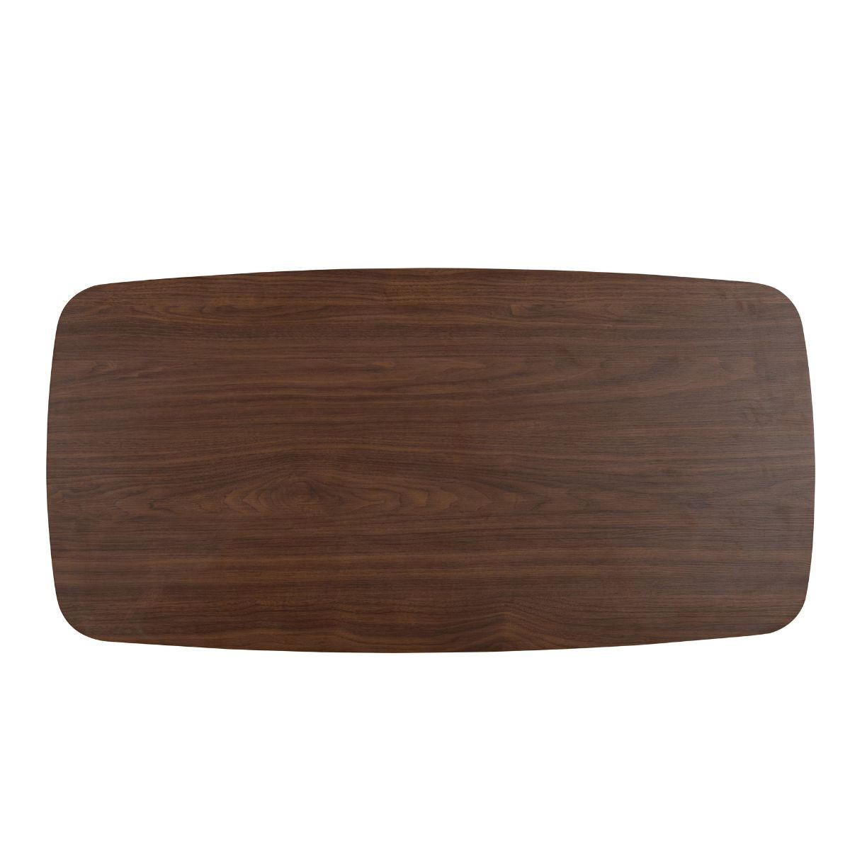 COUCHTISCH Jaimy – Walnuss – dänisch oval – Melamin & Metall – 120 cm - Dunkelbraun, Metall (120/60/35cm) - Giga Meubel