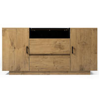 SIDEBOARD Eichefarben 140/40/70 cm - Hellbraun, Glas (140/70/40cm) - PANGIVO