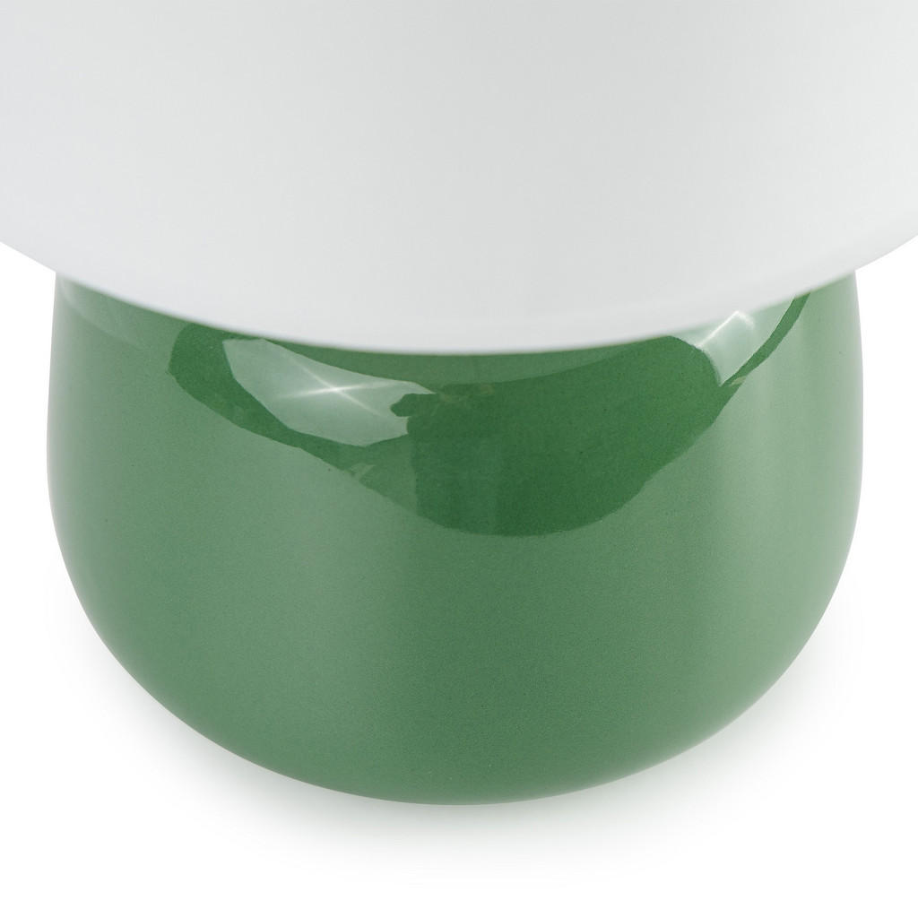 Thumbnail - Konsimo® Tischleuchte, Grün, Keramik, Textil, 22x31.5x22 cm, Lampen & Leuchten, Innenbeleuchtung, Tischlampen, Tischlamp...